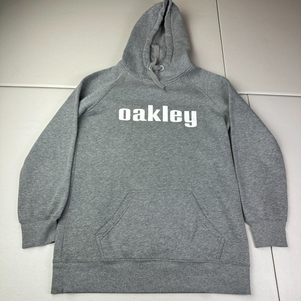Oakley Gray Logo Hoodie Sweatshirt Men Adult Size Small S